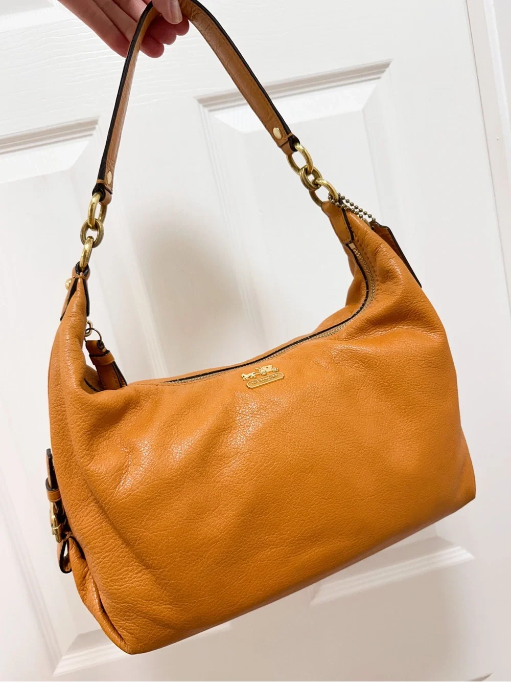 Coach Hobo Bag Madison Hailey Leather Camel